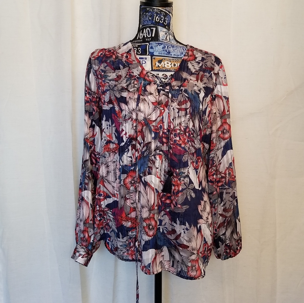 Colorful Silver Blouse